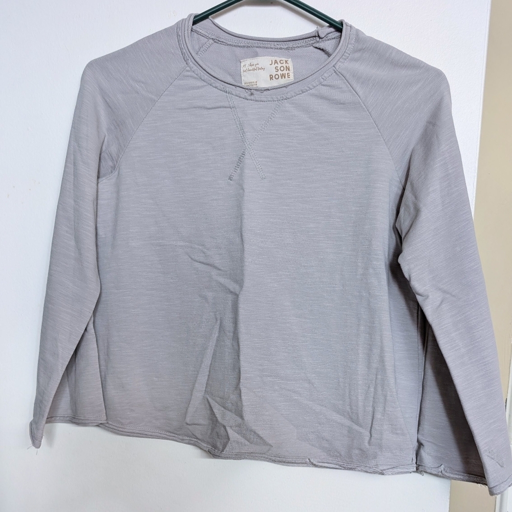Jackson Rowe Soft Gray 🩶 Slightly Cropped Top Size XS